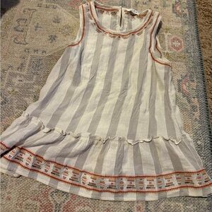 THML Embroidered Cream and Multicolor Top